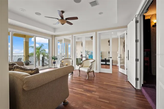 a white bath tub sitting in a bathroom