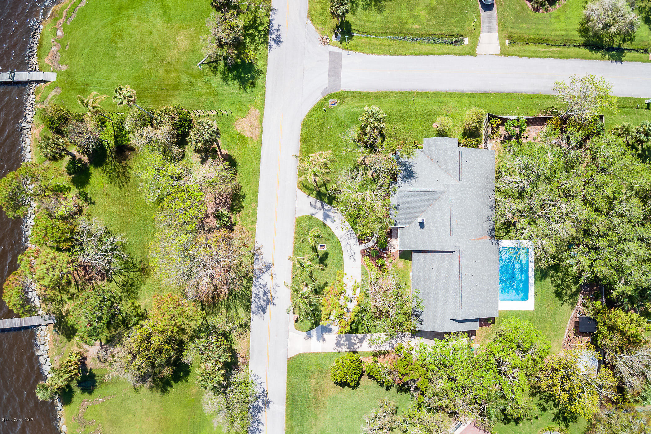 2660 Rocky Point Road Malabar, FL 32950 - Photo 70 of 71 Aerial Overhead