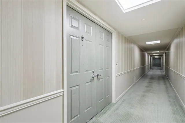 a view of hallway with stairs