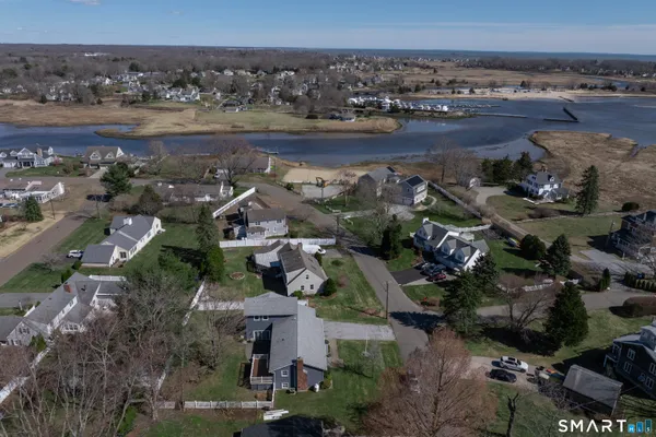 an aerial view of multiple house