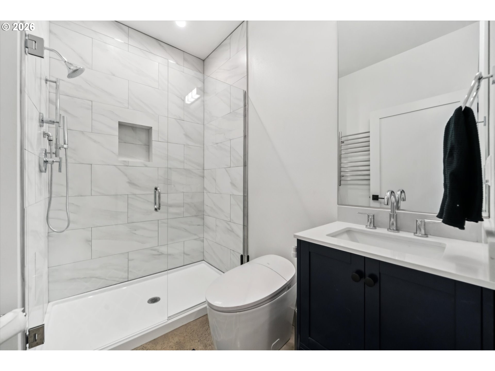 43815 Southeast Herrick Road Sandy, OR 97055 - Photo 15 of 35 a bathroom with a sink a toilet and shower