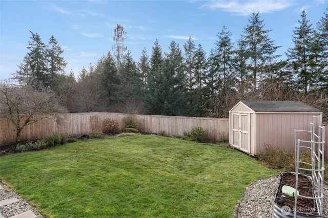 a backyard of a house