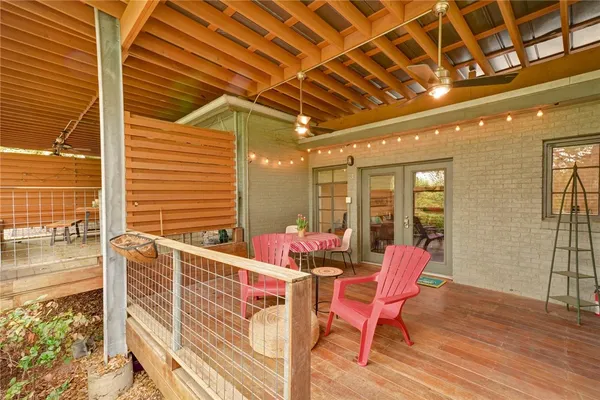 a outdoor space with furniture