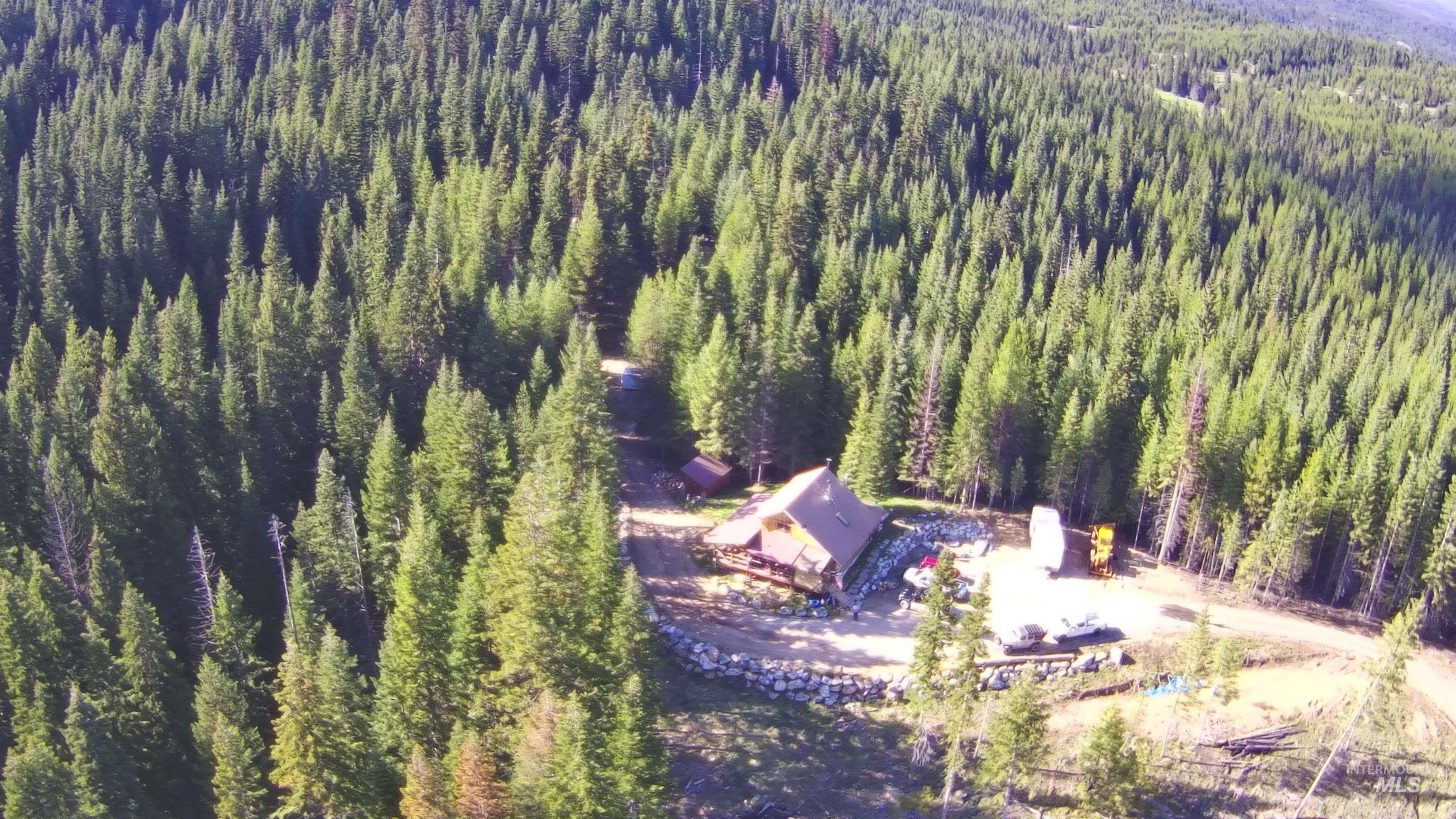 176 West Buffalo Gulch Road Elk City, ID 83525 - Photo 7 of 38 Cabin-style residence surrounded by a dense forest of evergreen trees