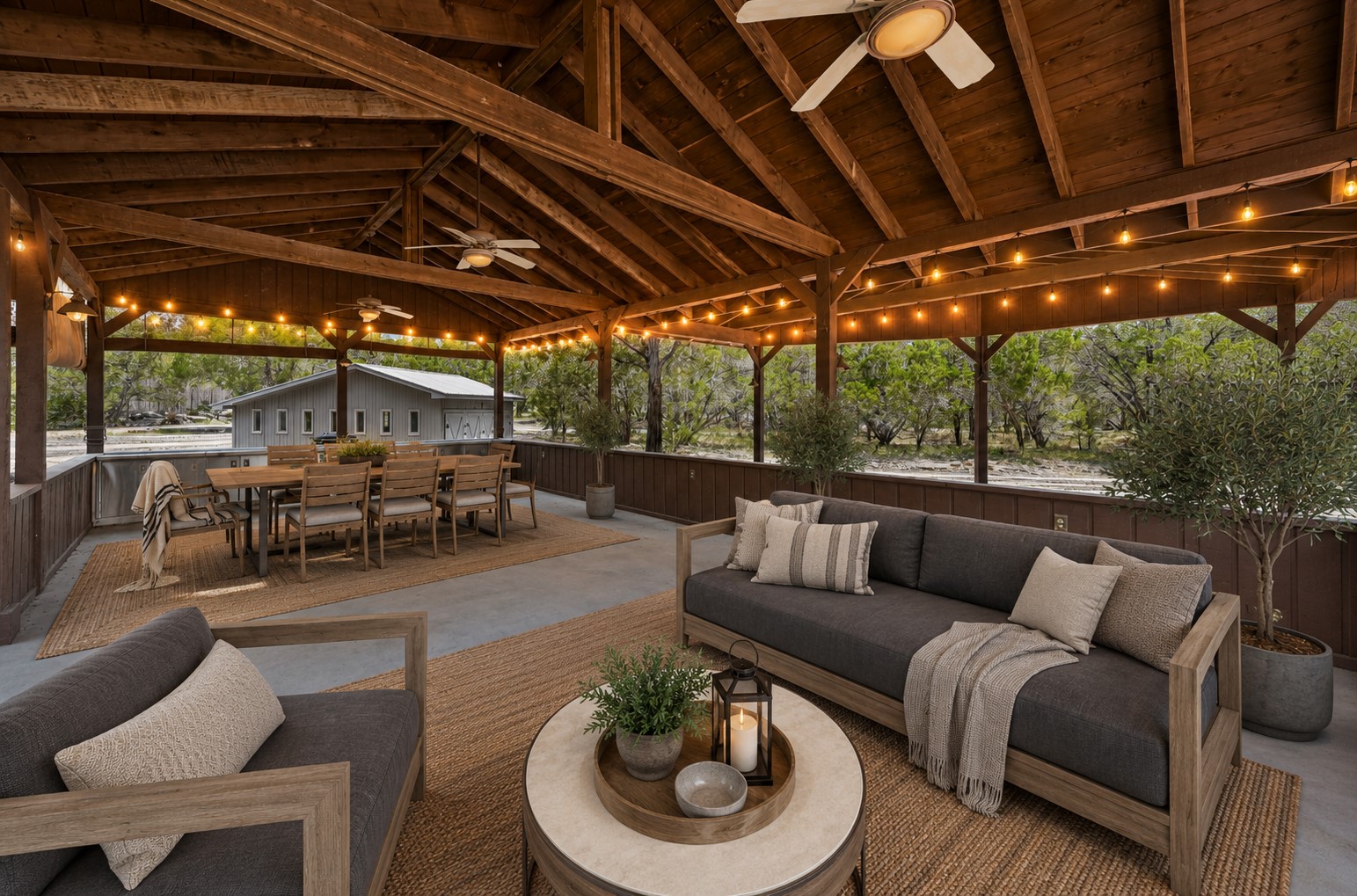 3820 River Road Wimberley, TX 78676 - Photo 33 of 37 Virtually staged entertaining pavilion shows versatility of space