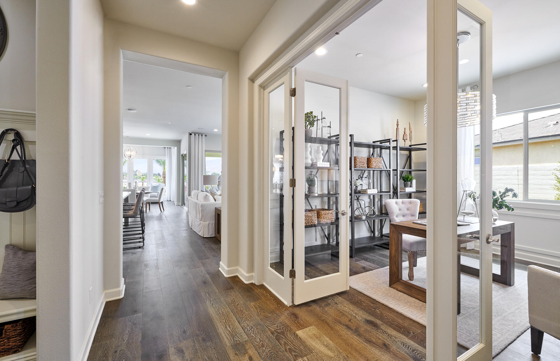 36 Chablis Rancho Mirage, CA 92270 - Photo 5 of 12 a view of a hallway view with wooden floor and living room