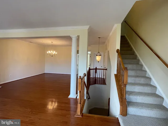 a view of a building with sitting area