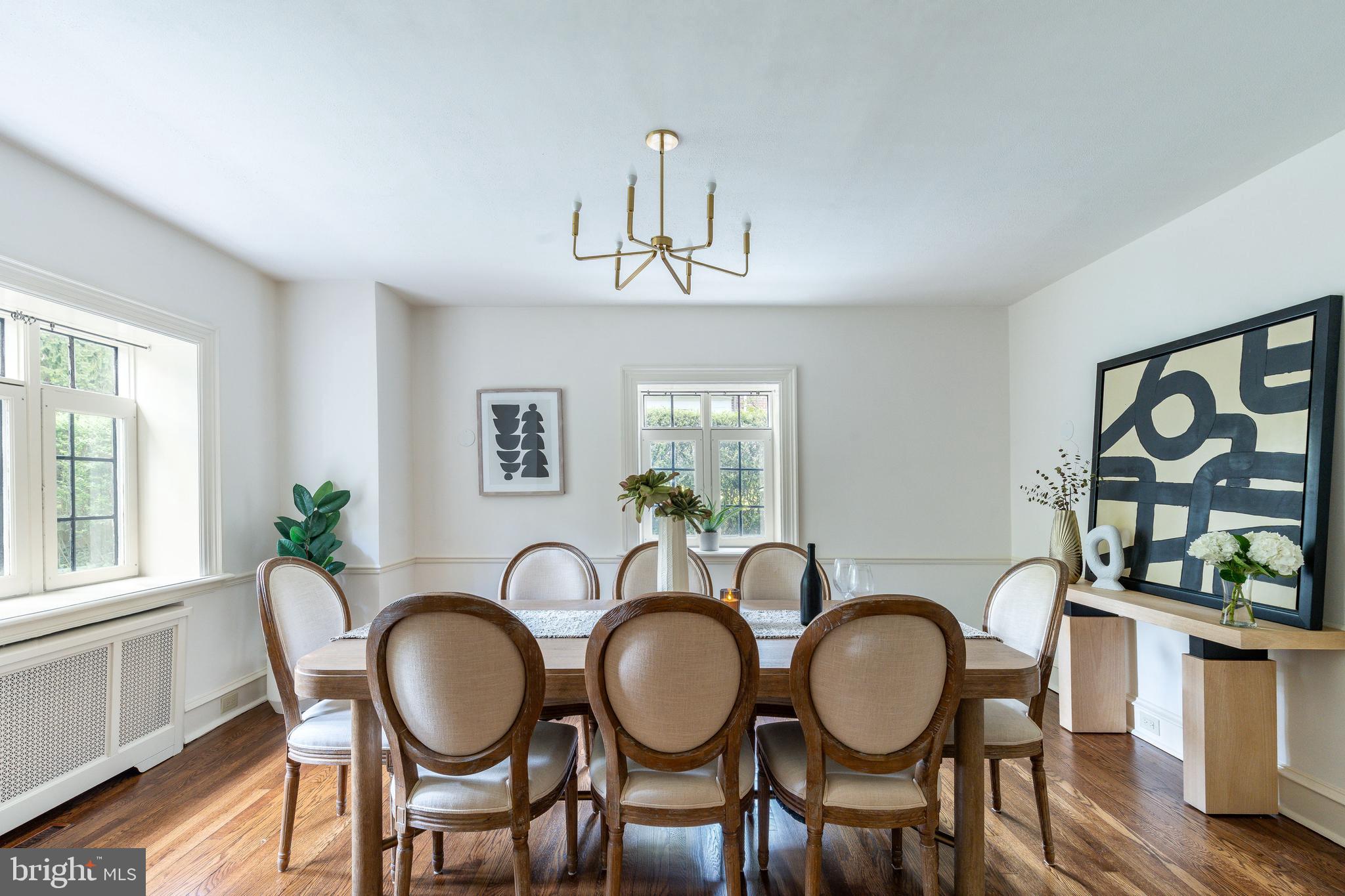 1419 County Line Road Bryn Mawr, PA 19010 - Photo 22 of 65 a view of a dining room with furniture window and wooden floor