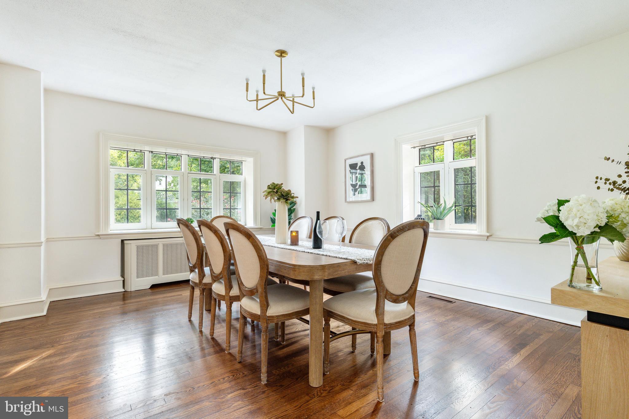 1419 County Line Road Bryn Mawr, PA 19010 - Photo 23 of 65 a view of a dining room with furniture window and wooden floor