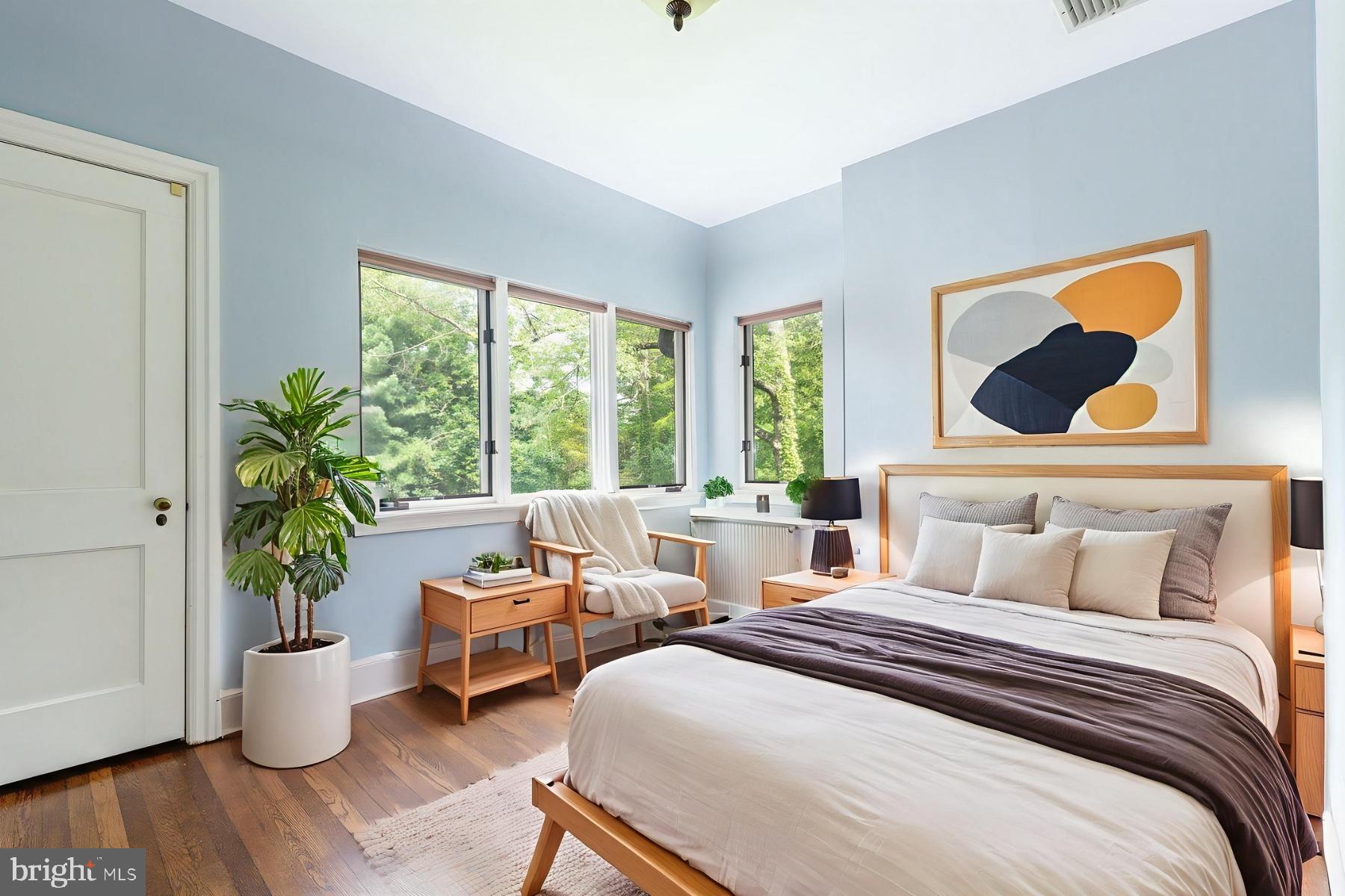 1419 County Line Road Bryn Mawr, PA 19010 - Photo 41 of 65 a bedroom with bed and wooden floor