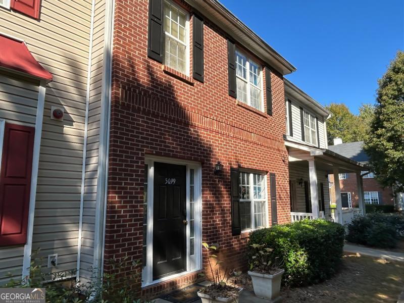 a front view of a house