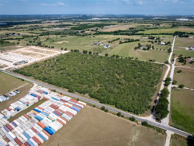 an aerial view of a forest