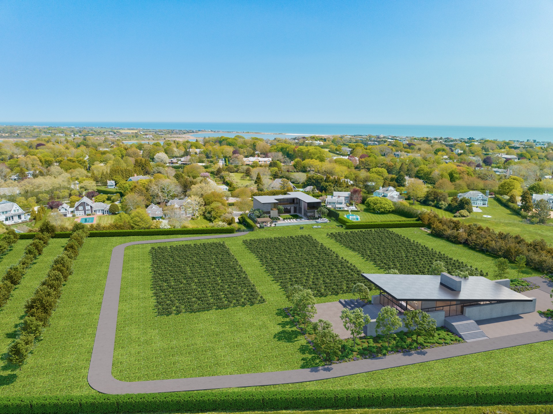 78 Bridgefield Road Bridgehampton, NY 11932 - Photo 3 of 7 an aerial view of residential houses with outdoor space