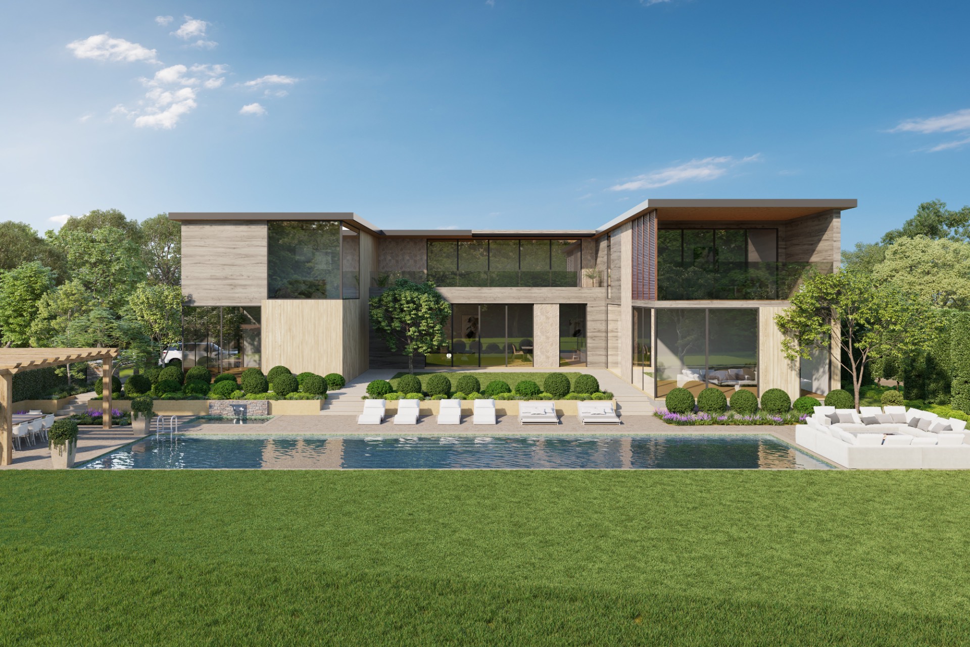 78 Bridgefield Road Bridgehampton, NY 11932 - Photo 5 of 7 a front view of a house with a yard