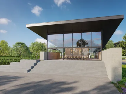 a view of a patio with a table and chairs