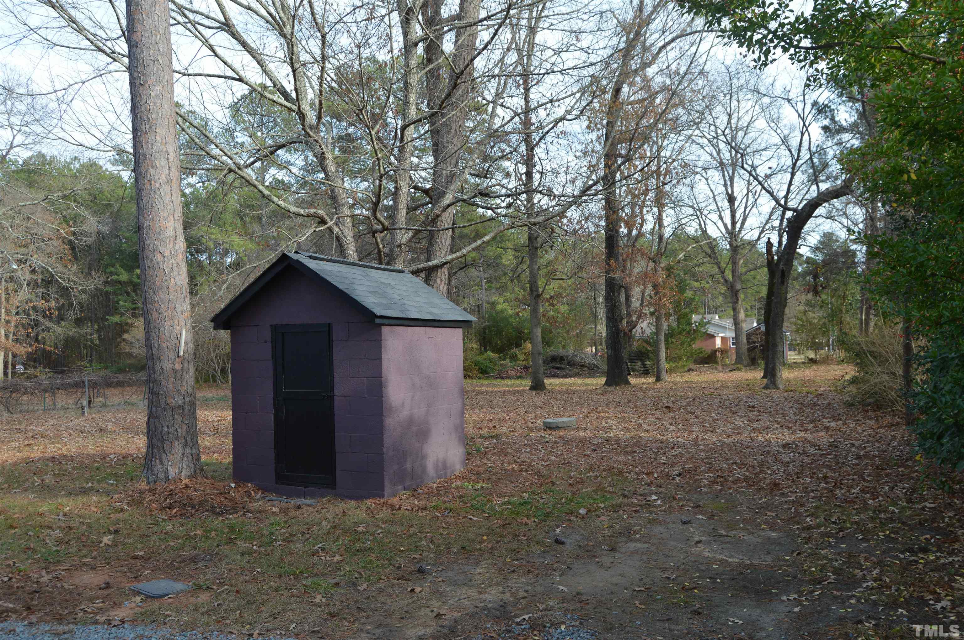 2123 Carthage Street Sanford, NC 27330 - Photo 7 of 18 a view of a wooden house with large trees