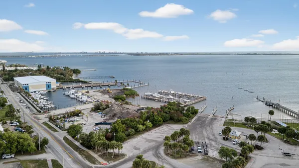 an aerial view of a city