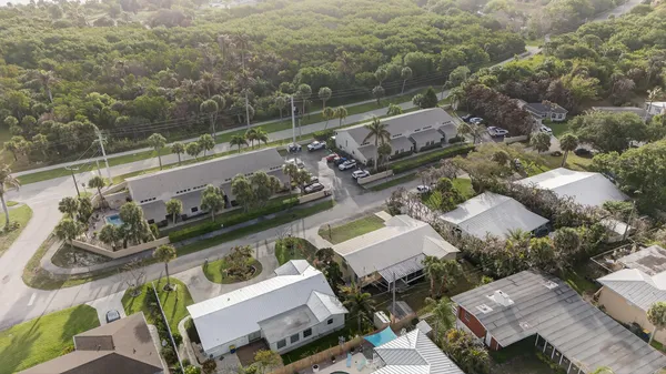 an aerial view of a city