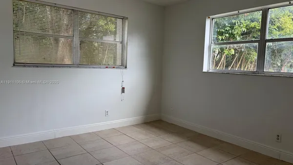 an empty room with a window