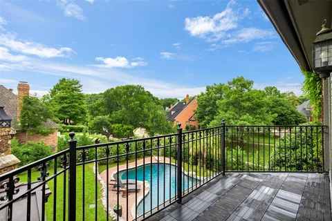 a view of a balcony with a lake