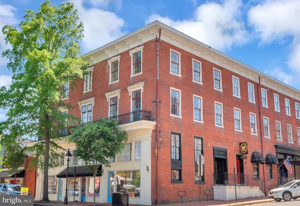 a front view of a building