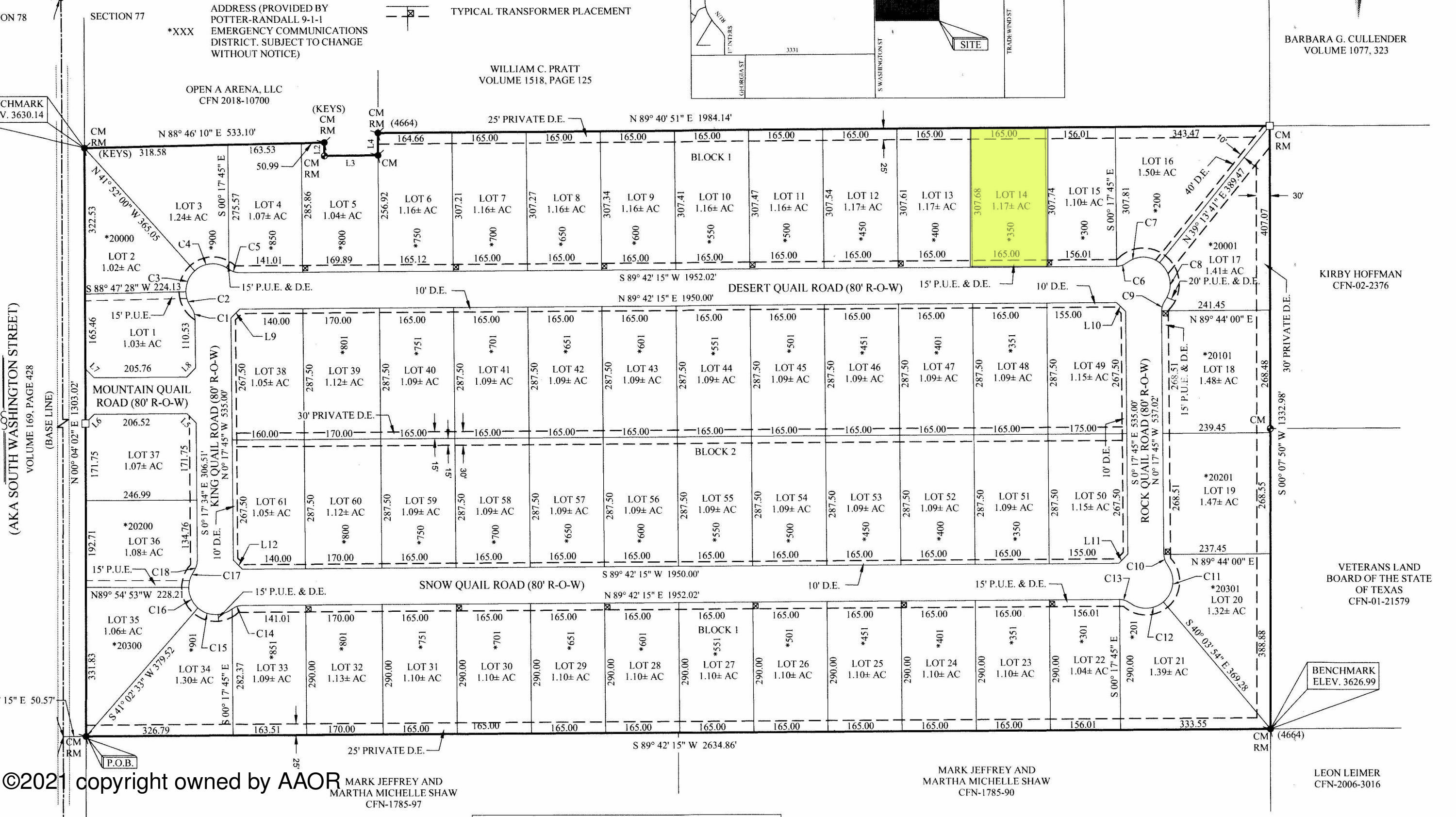350 Desert Quail Road Canyon, TX 79015 - Photo 6 of 7 Plat