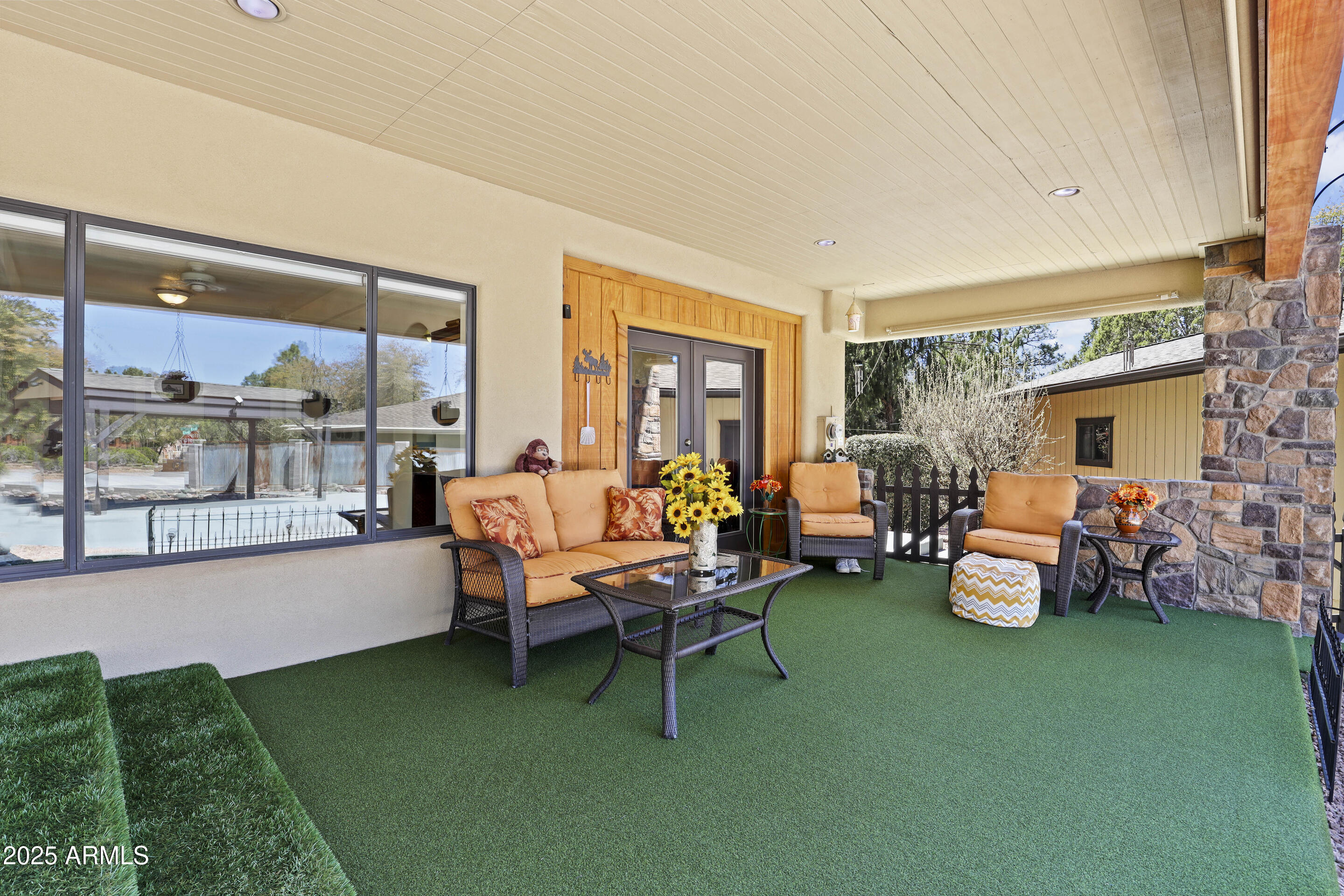 1418 North Sunset Drive Payson, AZ 85541 - Photo 5 of 48 a living room with furniture and a fireplace