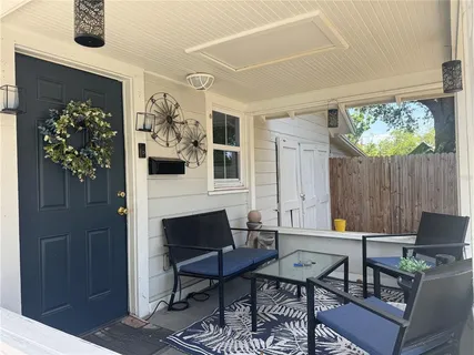 a outdoor space with furniture