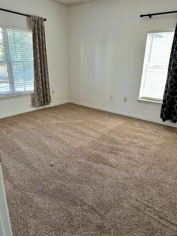 an empty room with a window