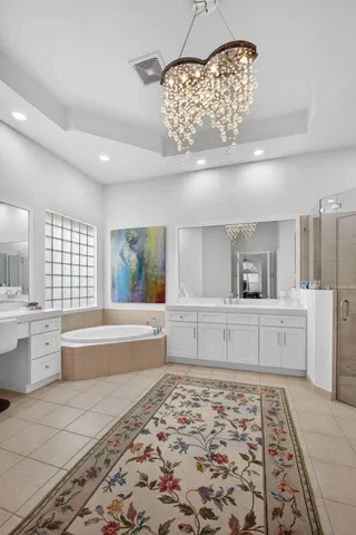 a view of a backyard with a garden and plants