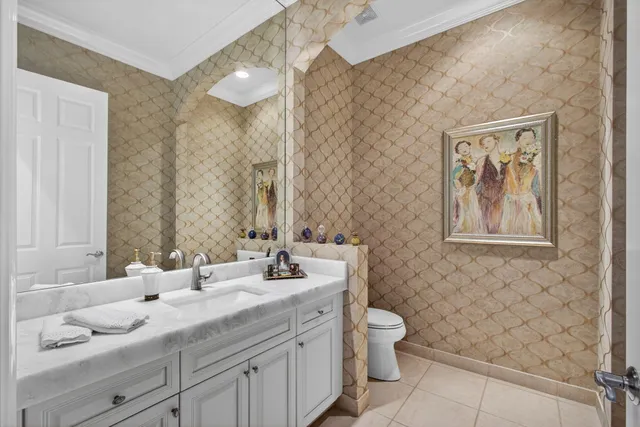 a view of a lake with a city