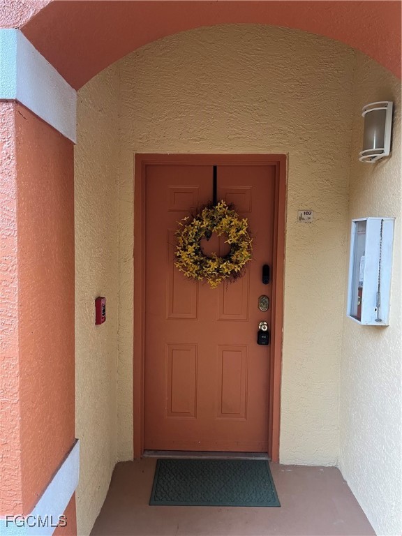 a view of front door