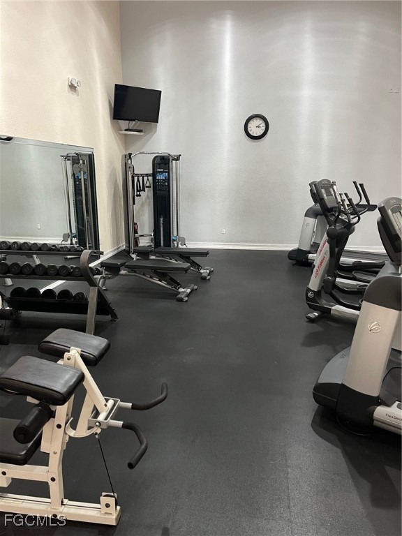 6401 Aragon Way, Unit 107 Fort Myers, FL 33966 - Photo 23 of 28 a room with gym equipment