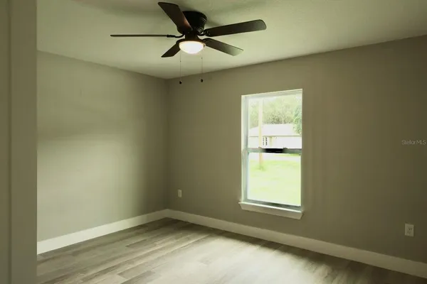 an empty room with a window