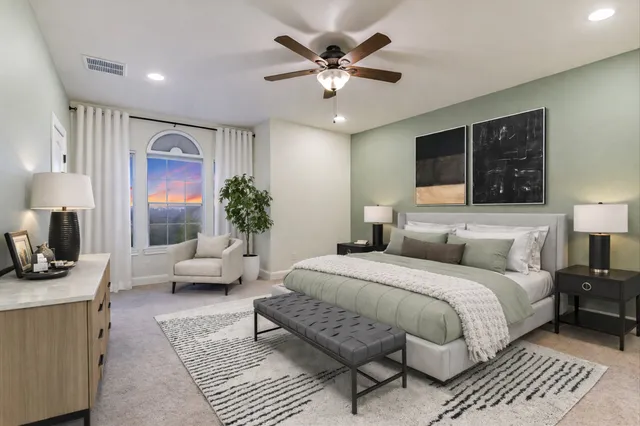 a view of lake with green field