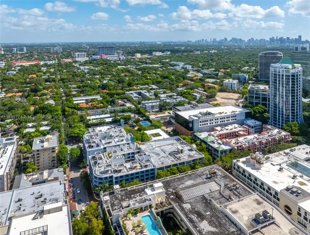 a view of a city with tall buildings