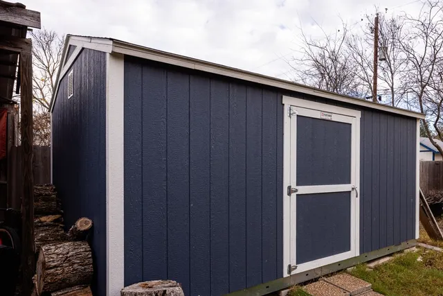 a backyard of a house