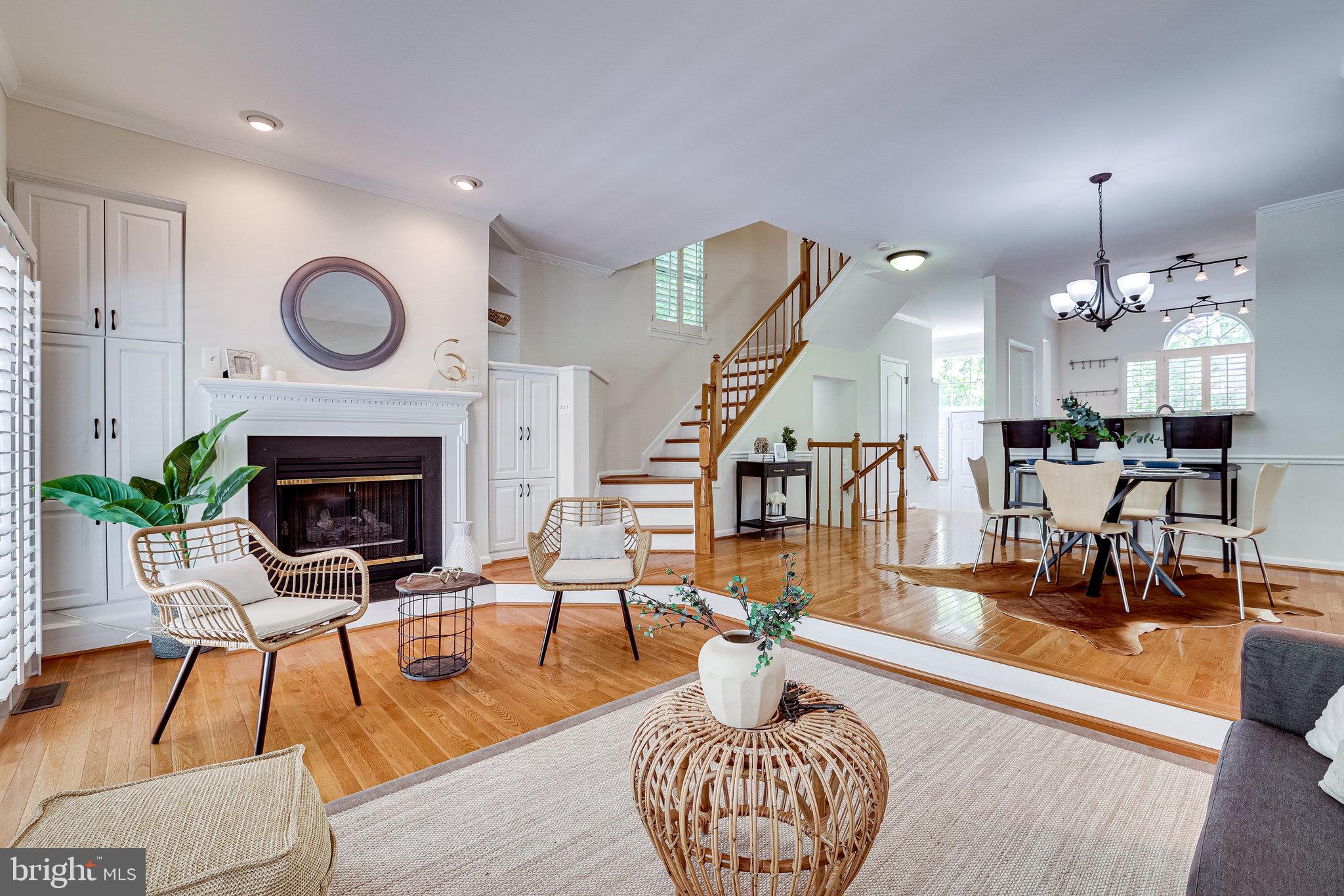 12034 Edgemere Circle Reston, VA 20190 - Photo 16 of 49 Gas fireplace surrounded by built-ins