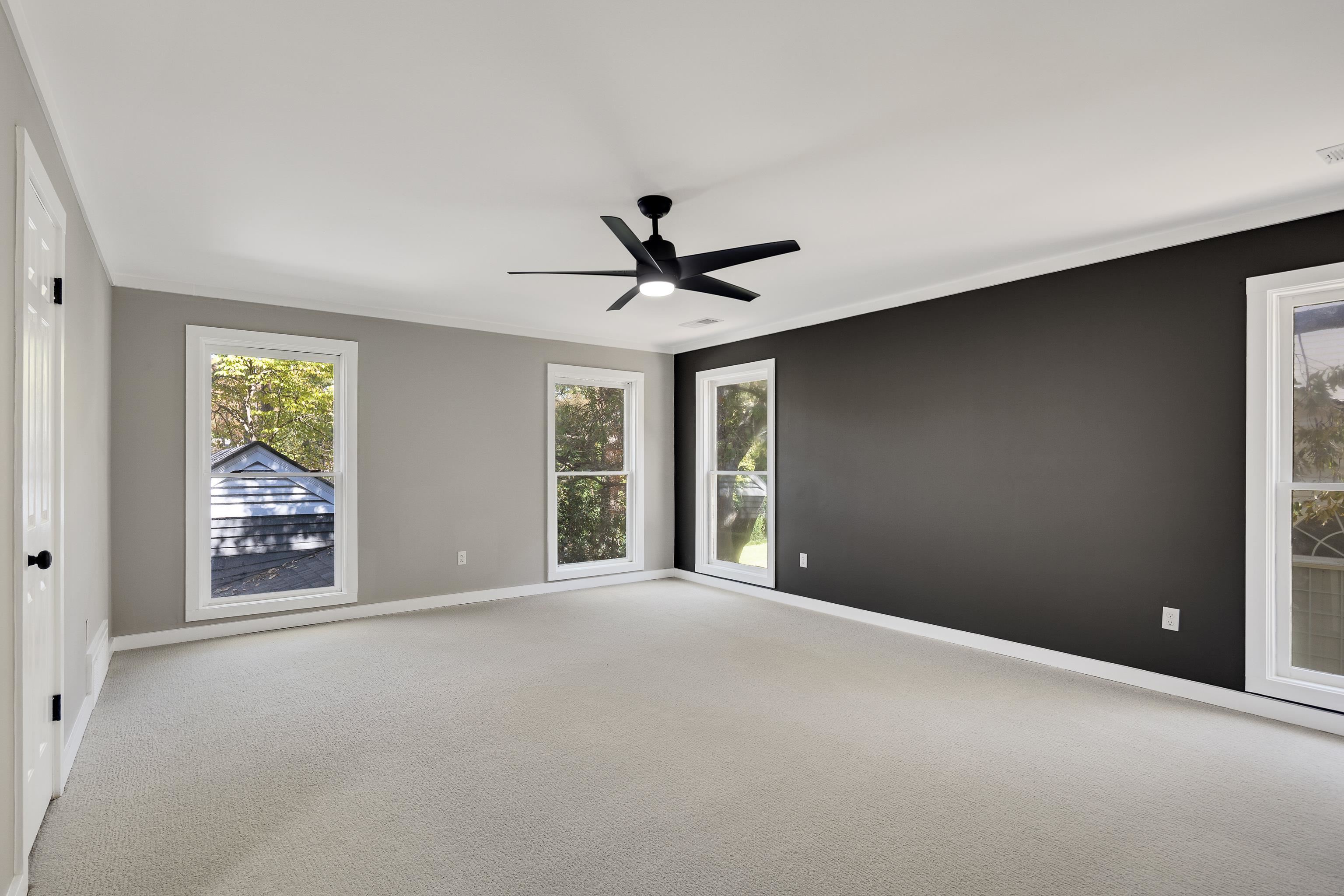 6380 Kirby Ridge Cove Memphis, TN 38119 - Photo 28 of 40 Empty room with crown molding, a ceiling fan, and carpet floors