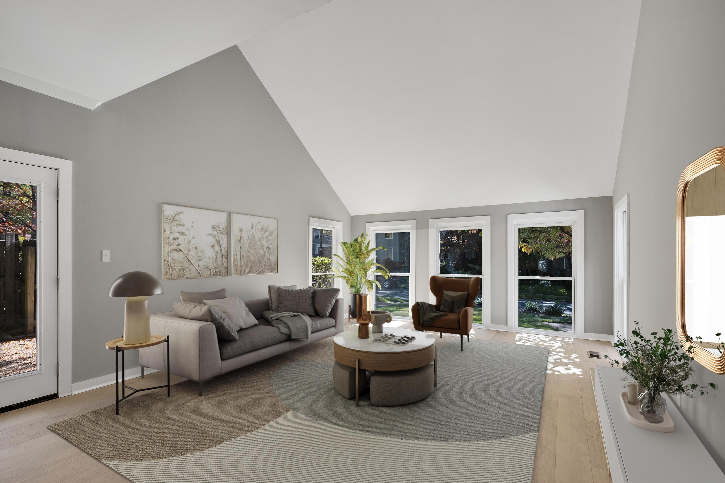 6380 Kirby Ridge Cove Memphis, TN 38119 - Photo 5 of 40 Living room featuring high vaulted ceiling and light wood-style flooring