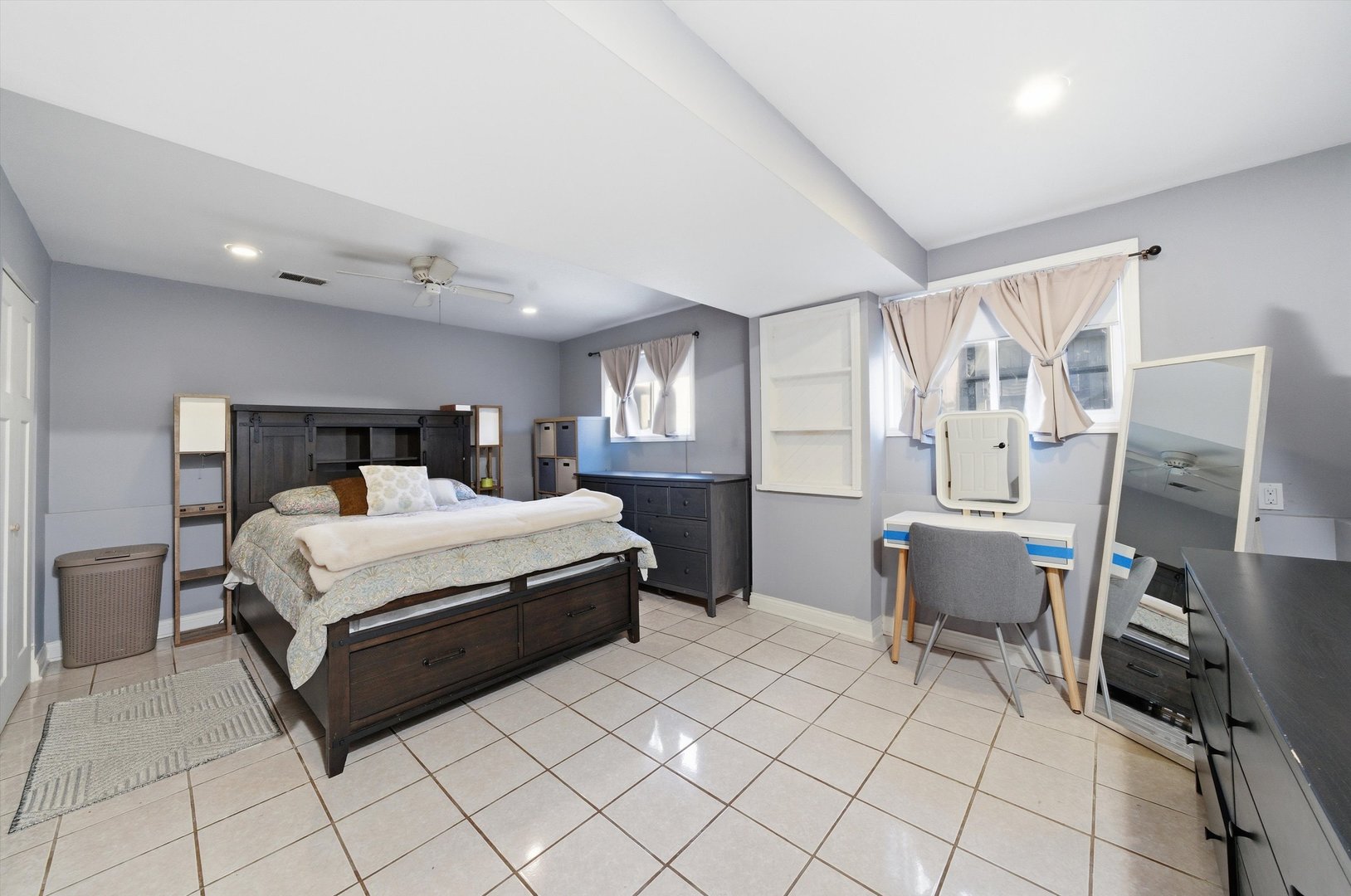 4305 South Wood Street Chicago, IL 60609 - Photo 14 of 22 a bedroom with a bed and wooden floor