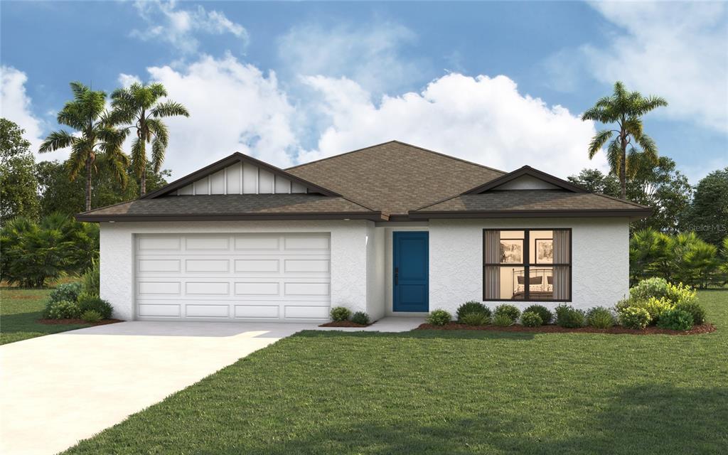 6285 Marcum Street Englewood, FL 34224 - Photo 1 of 15 a front view of a house with a yard and garage