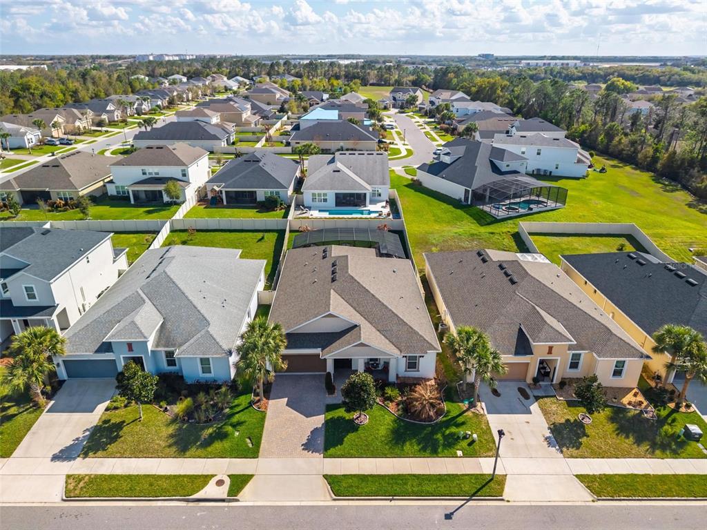 1235 Waterview Ridge Circle Apopka, FL 32703 - Photo 68 of 82 an aerial view of a house with a swimming pool yard and outdoor seating