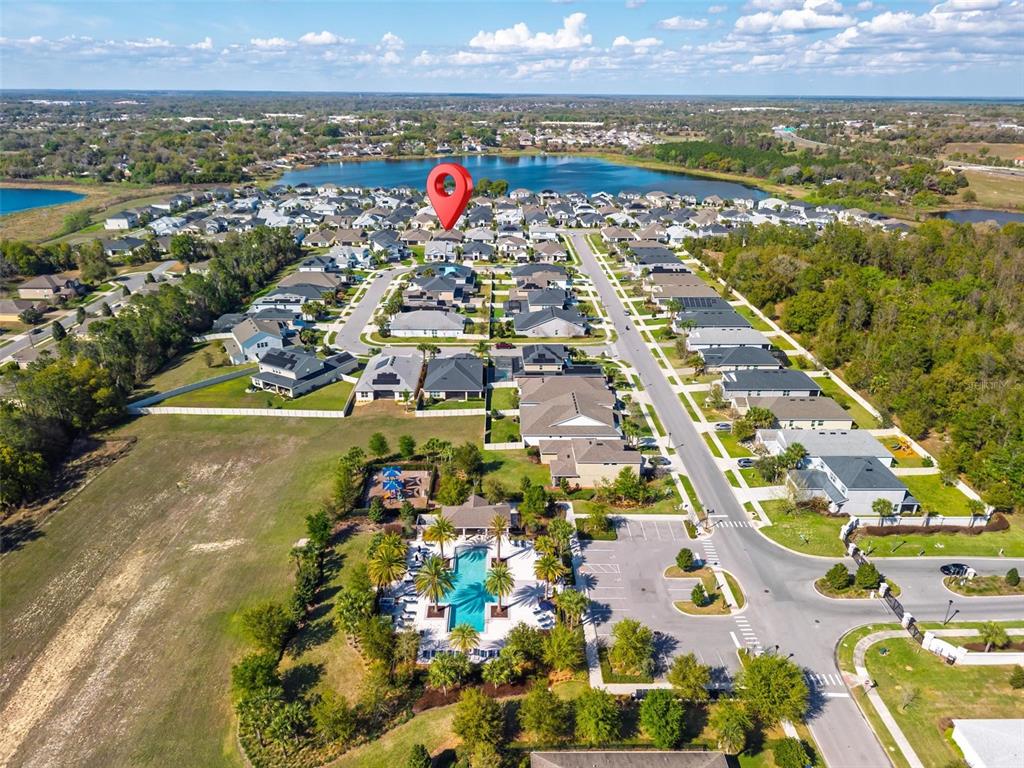 1235 Waterview Ridge Circle Apopka, FL 32703 - Photo 74 of 82 an aerial view of residential houses with outdoor space