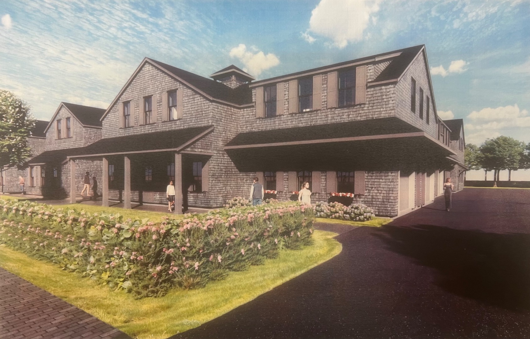 a view of a house with pool and sitting area