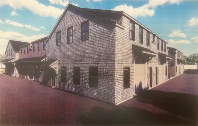 a brick house with a outdoor space