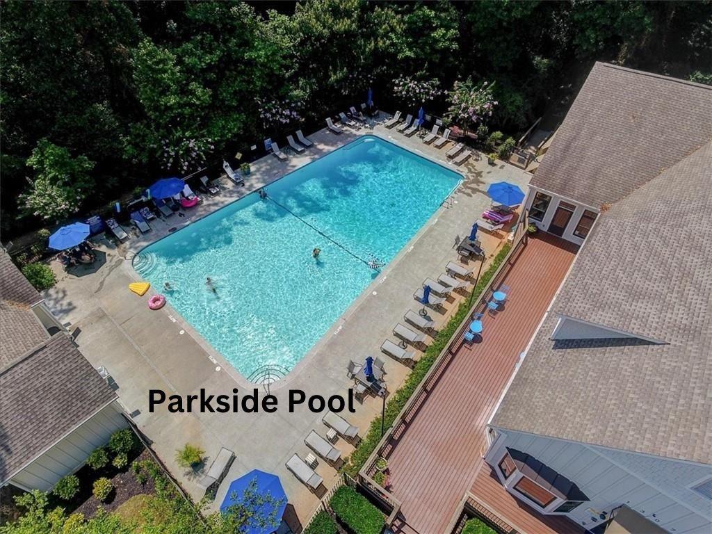 1320 Stanley Park Drive, Unit 141 Decatur, GA 30033 - Photo 49 of 71 an aerial view of a tennis ground and a park