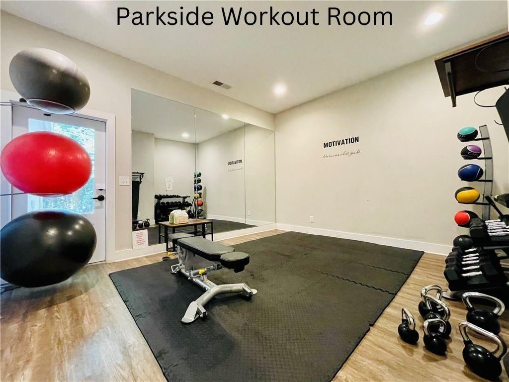 1320 Stanley Park Drive, Unit 141 Decatur, GA 30033 - Photo 54 of 71 a room with furniture and gym equipment