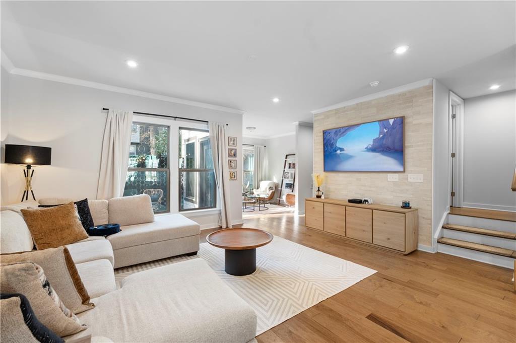 1320 Stanley Park Drive, Unit 141 Decatur, GA 30033 - Photo 10 of 71 a living room with furniture and a flat screen tv