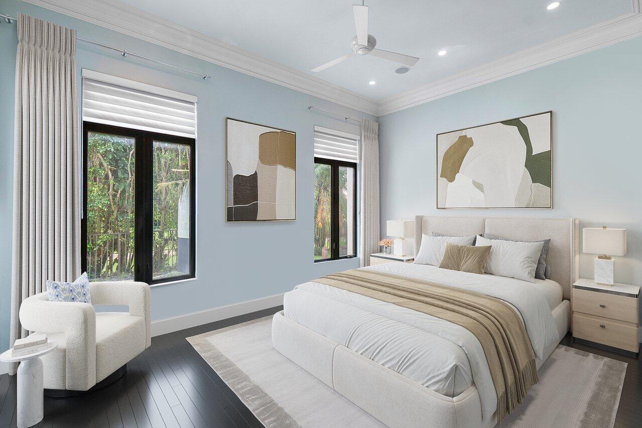 7172 Valencia Drive Boca Raton, FL 33433 - Photo 36 of 49 a bedroom with a large bed and a large window